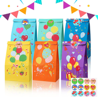 18 StüCk Bunte GeschenktüTen PapiertüTen Zum Kindergeburtstag 6 Farben Papier Ca