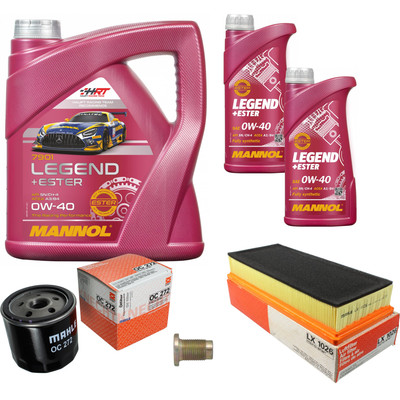 MAHLE Inspektionspaket 6 L MANNOL Legend+Ester 0W-40 für Alfa Romeo 147 1.6 16V