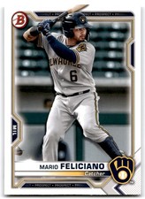 2021 Bowman Prospects Mario Feliciano Milwaukee Brewers #BP-133