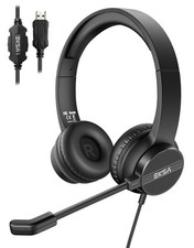 Headset with Microphone for PC Laptop, USB Wired Computer Headset with Volume...