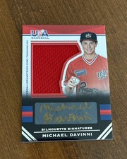 Michael Davinni 2017 USA Baseball Gold Ink Auto Jersey #137 Utah Utes 2/43