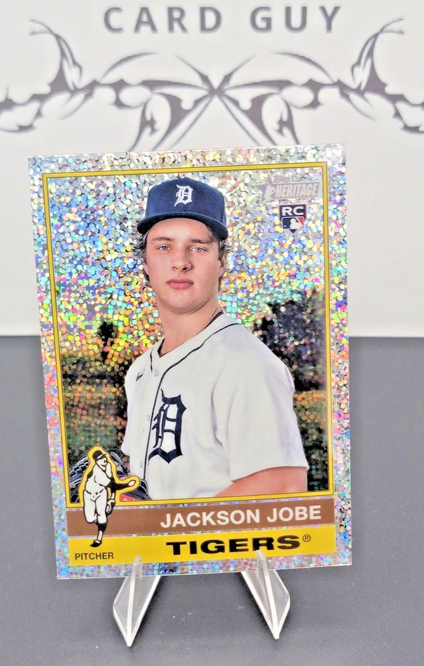 2025 Topps Heritage - Jackson Jobe #389 Chrome Silver Sparkle Refractor (RC)