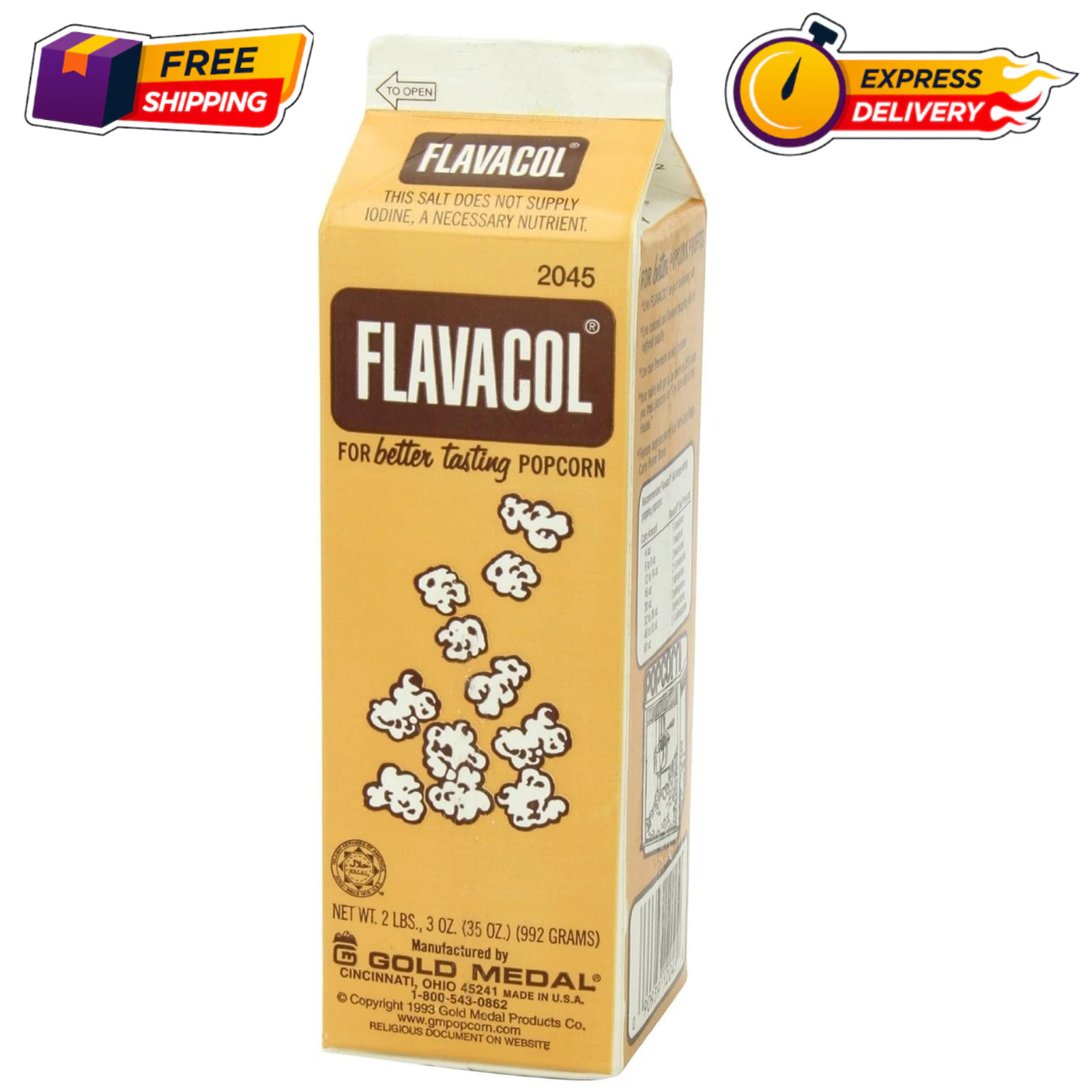 Gold Medal Flavacol Seasoning Popcorn Salt, 35 oz.  prod. 20