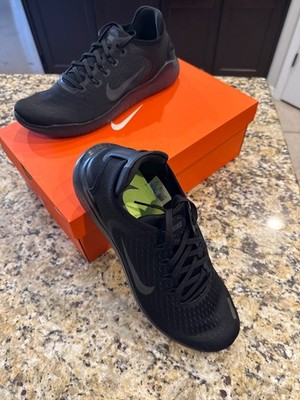 Nike Free RN 2018 Mens Lightweight Running Shoe Triple Black 942836 002 New