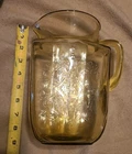 Amber Depression Glass Federal Glass "MADRID"  Large Pitcher, 8"  Tall
