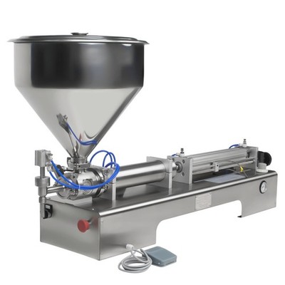 600ml Bottle Pack Piston Filler & Hopper Pneumatic Liquid Paste Filling Machine