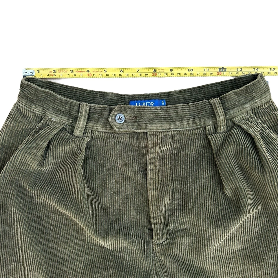 J Crew Vintage Corduroy Pants Women’s 31R 31 Regular - Dark Green Loose Fit - Image 3 of 4