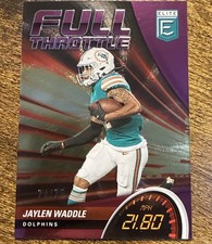 JAYLEN WADDLE 2022 DONRUSS ELITE #FT5 RARE FULL THROTTLE PURPLE #74/75