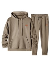 Mens Airport Outfits Jacquard Track Suits 2 Piece Set Long Sleeve Hoodie Swea...