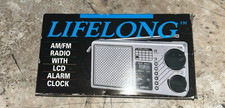 Lifelong AM/FM Portable Pocket Size Radio with LCD Alarm Clock Model-845 6"x3"