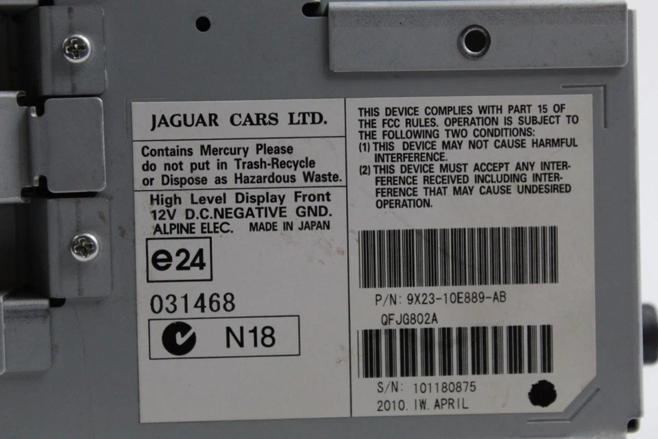 Info-GPS-TV Screen Display Fits 2010-2011 JAGUAR XF OEM #41299 - Image 4 of 4