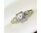 1 Ct Round Lab Created Diamond Solitaire Engagement Wedding Ring 14K Gold Finish