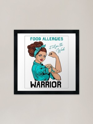 FOOD ALLERGIES Warrior It's Not For Framed Wall Art Poster Canvas Print Picture