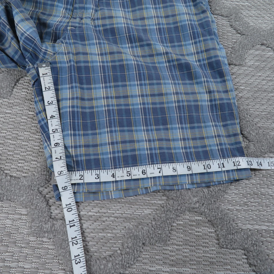 Pantalones Cortos Abercrombie & Fitch Para Hombre 32 Azul Madras Alce Surf Preppy Informal A&F Y2K Foto 2 de 4