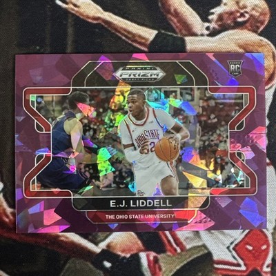 2022 Prizm Draft Picks Purple Cracked Ice Variation /149 #74 E.J. Liddell RC 