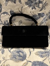 Vintage Black Velvet evening bag Clutch