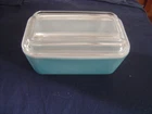 Vtg Pyrex Refrigerator Dish 502-B with Clear Lid 502-C – Primary Turquoise Blue