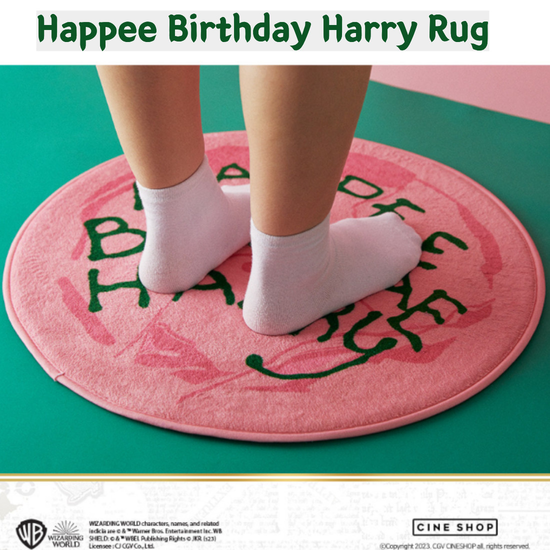 Harry Potter Happy Birthday Harry Rug Official MD Korea Limited Edition 500x500m