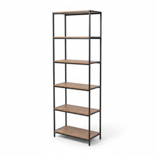 Libreria 6 Ripiani Moderna Scaffale Mobile Casa Ufficio Legno 60x30x190 cm