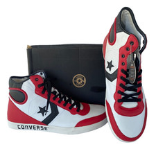 Converse Fastbreak HI High Top Sneakers White Red Black Men's Size 13 Leather