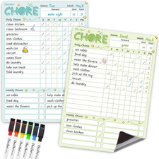 Magnetic Dry Erase Chore Chart - 8.5"X12" Behavior Responsibility Chore Board fo
