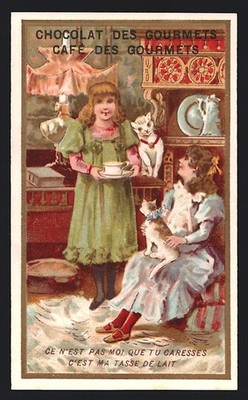 Sammelbild Chocolat des gourmets, Ce n´est pas moi que tu caresses, c´est ma ta 