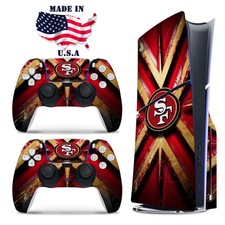 San Francisco 49ers PS5 Console & Controller Vinyl Skin Wrap Decal Set