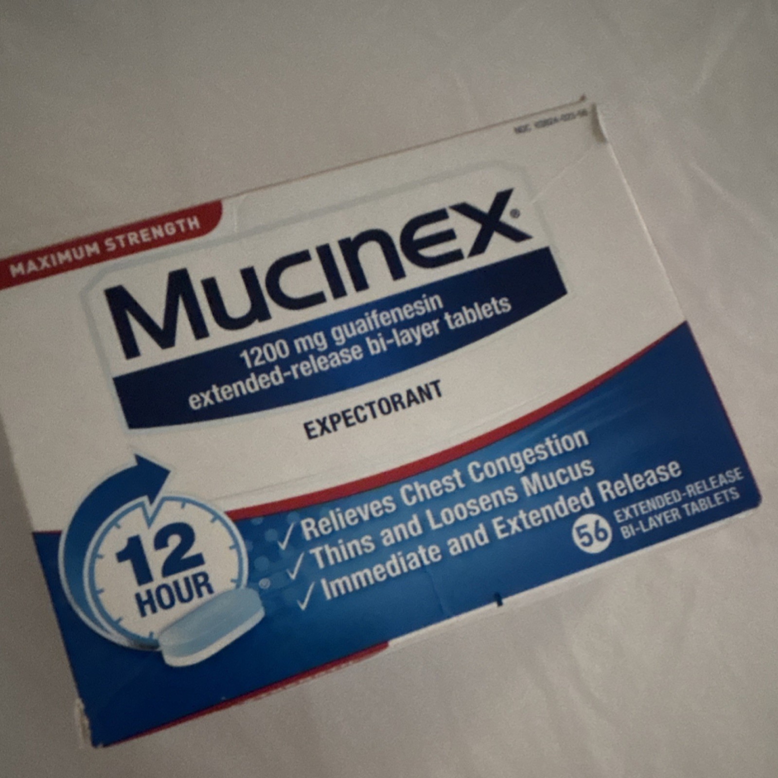 Mucinex "Maximum Strength" Relief Tablets 1200mg, 28-Count (RAC02328)