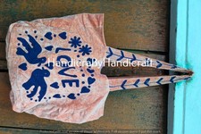Hand-Stitched Velvet Tote Bag: Uzbek Suzani Embroidery, Boho Style Handmade