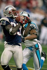Deion Branch New England Patriots catches a pass v the Carolina Pa- 2004 Photo