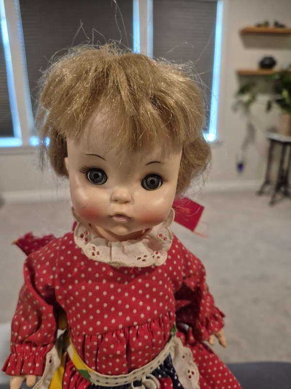 Vintage Doll, Early 70s, Eyes Work, Original Outfit