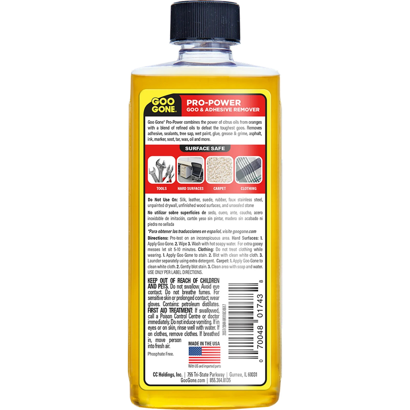 Goo Gone Pro Power Adhesive Remover, 8 fl oz, Extra Strength Cleaner