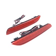 2x Red Lens LED Bumper Reflector Tail Brake Lights For 2012-2014 Honda CR-V CRV