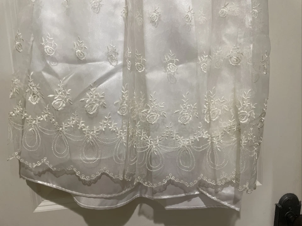 La Princess Ivory Baptism Christening Gown Dress Bonnet Cardigan Sz 6 - 12 Month - Image 2 of 4