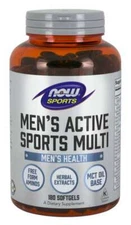 Now Foods Men's Active Extreme Sports Multi 180 Gels Amino Acids ZMA MCT 4/27EXP