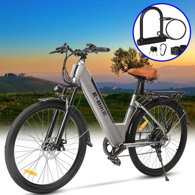 750W Ebike 26'' Electric Bike for Adults Bicycle Commuter Tire Mountain Bikes