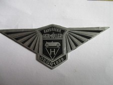 Typenschild Schild Oldtimer Hebmüller VW Hanomag tempo Karosserie Abzeichen s85