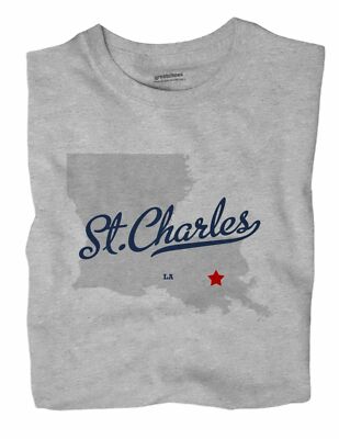 St.Charles Louisiana LA T-Shirt MAP