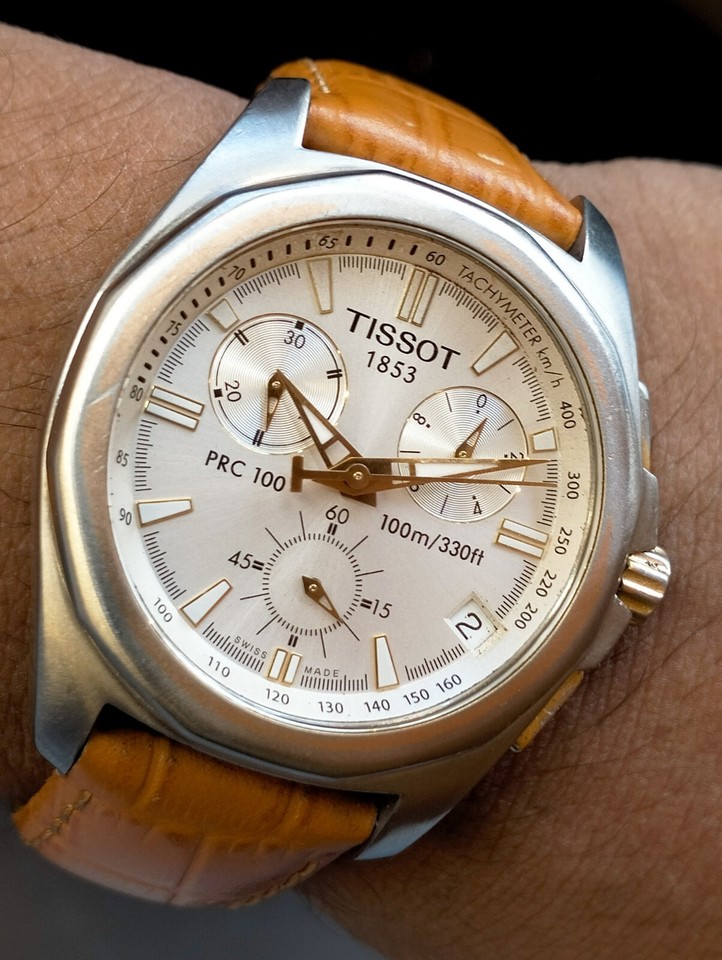 TISSOT PRC100 CHRONOGRAPH QUARTZ WHITE DIAL P862/962 SWISS MEN FULL ...