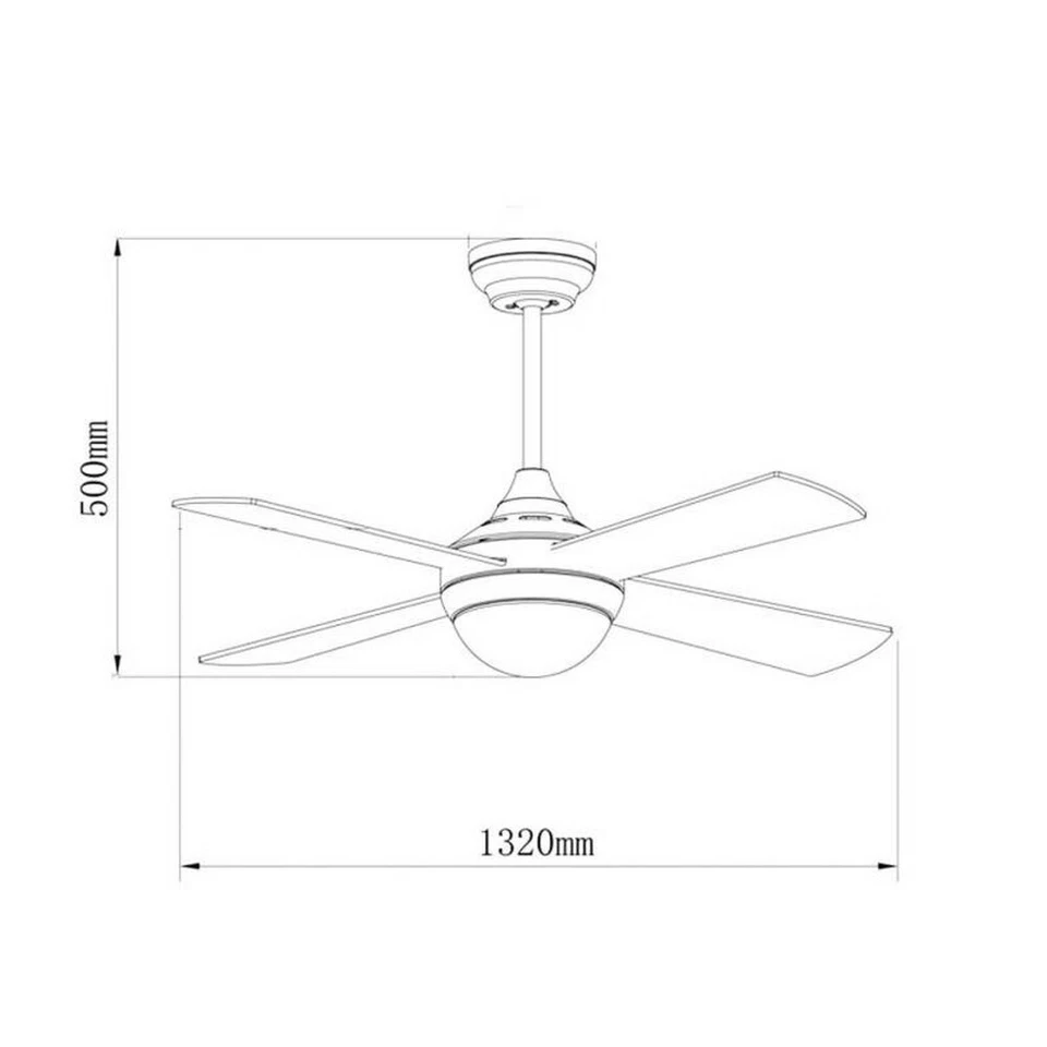 Lampadario Ventilatore da soffitto Easymal 18W illuminazione Led regolabile - Immagine 2 di 4