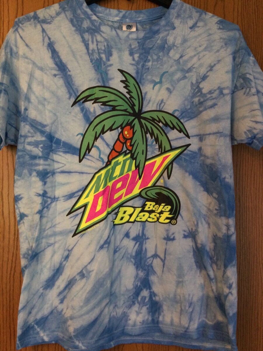 Mountain Dew - “Baja Blast” - Blue Tie Dye - L - Colortone Mountain Dew - “Baja Blast” - Blue Tie Dye - L - Colortone