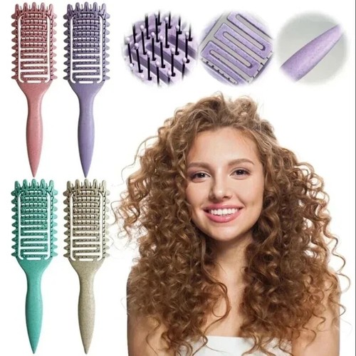 New Curl Defining Brush - Styling Tool for Wavy Curly Hair Detangling Styling UK - Picture 6 of 6