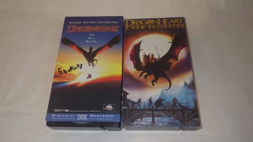 Dragonheart (VHS) pg 13 1997 and a new beginning lot of 2