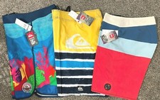 NWT Quiksilver Men boardshorts Swim Shorts Trunks Bathing suit surf NO rash Teen