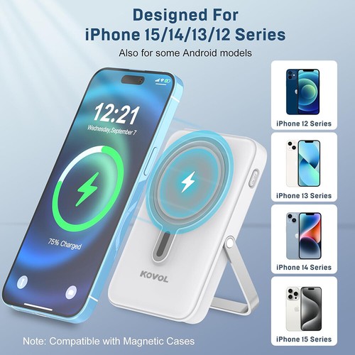 Mag-safe Powerbank magnetisch Battery Pack für Apple iPhone 12 13 14 15 50000mAh - Zdjęcie 6 z 27