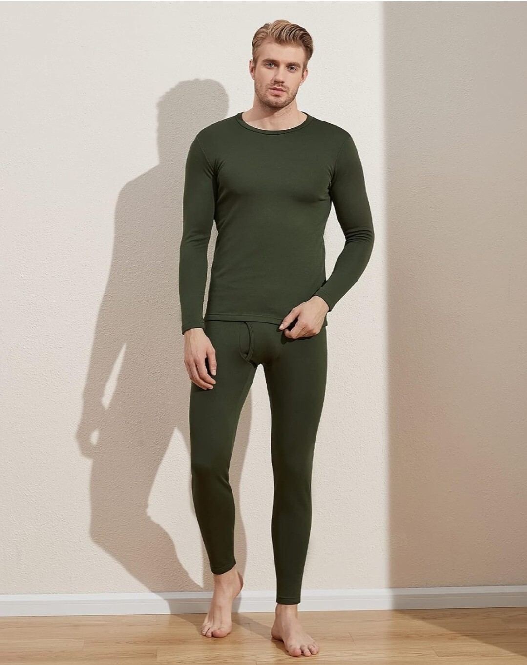 Lapasa LAPASA Mens Thermal Underwear Set Soft Fleece Lined Long Johns