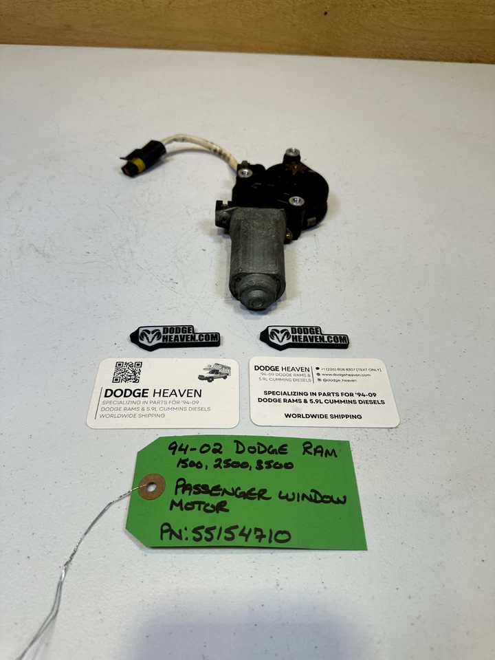 Dodge Ram 1500 2500 3500 1994-2002 fabricante de equipos originales motor de ventana de pasajeros 55154710 Foto 4 de 4