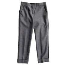 Prada Womens 2017 Micro Houndstooth Ankle Pants Sz 38 US 2 Silky Tuxedo Stripe