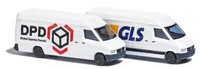 Busch 8308 Mb Sprinter Dpd Gls Paketdienstfahrzeug-Set Spur N 1:160 Neu + Ovp
