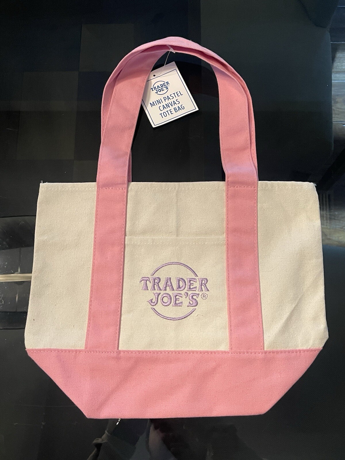 Trader Joe’s Easter Pastel Canvas Tote Bag